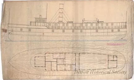 Drawing, Technical - Steam Railroad Ferry for Mackinaw and Point St. Ignace 
[SS Algomah]
