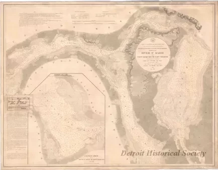Chart, Navigational - Chart No. 1 of River Ste. Marie from
Point Iroquois to East Neebish