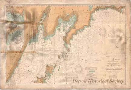 Chart, Navigational - Coast Chart No. 1,
North End of Green Bay Including Northwest Shore of Lake Michigan