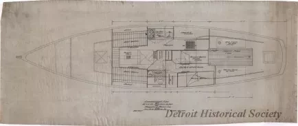 Drawing, Technical - Arrangement Plan of a 46' x 11' x 6' Auxiliary Cutter