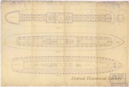 Blueprint - Hull No. 133,
Upper Decks Joiner Plans
