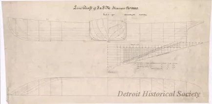 Drawing, Technical - Line Draft of F.&P.M. Steamers No. 59/60