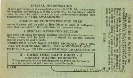 Ticket, Admission