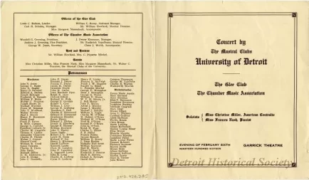 Program, Concert