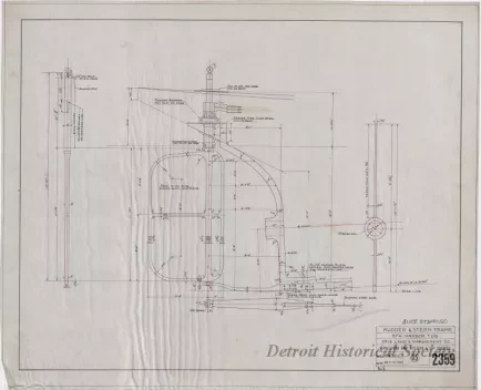 Drawing, Technical - Alice Stafford, Rudder & Stern Frame, 
87' 6" Harbor Tug, Erie Land & Improvement Co.