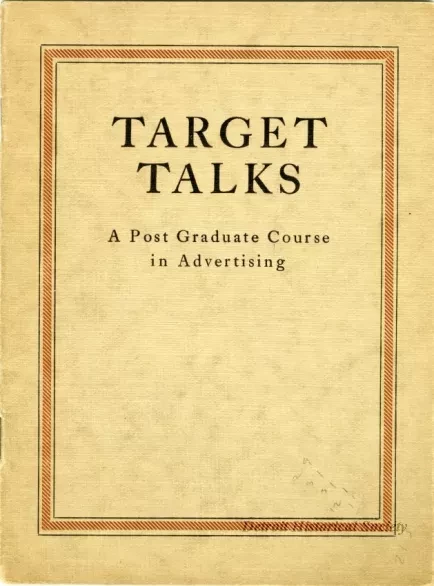 Booklet - Target Talks: A Post Graduate Course in Advertising