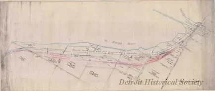 Map - Duluth, South Shore & Atlantic Railroad Right-of-Way Plan, Sault Ste. Marie