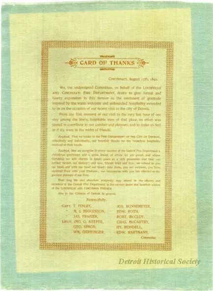 Resolution - Card of Thanks