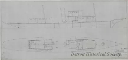 Drawing, Technical - U.S. Steamer, Margaret -
Plan Showing Proposed Steel Deckhouses,
To Replace Houses Lost in Storm of November 1, 1926