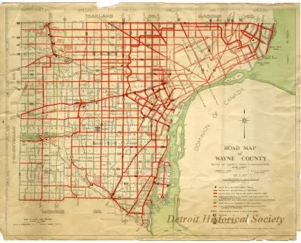 Map - Road Map of Wayne County