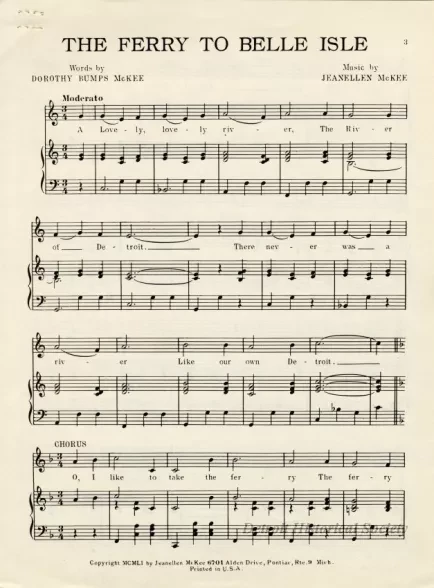 Music, Sheet - The Ferry to Belle Isle