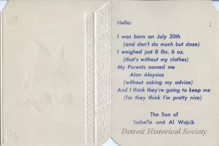 Announcement, Birth