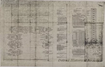 Drawing, Technical - Hull No. 424, Capacity Arrangement and Data Sheet
[SS Richard M. Marshall, SS John Dykstra, SS Benson Ford]