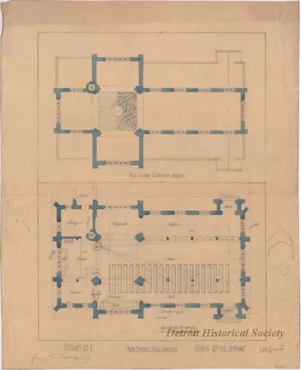 Drawing, Architectural - Sketches No. 1, Plan Through Aisle Windows,
Church of the Epiphany