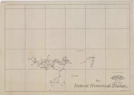 Map - Map of Workings, Vulcanite Mine, Champion Sillimanite, Inc.,  Mono County, California