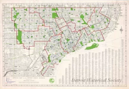 Map - Official Map of the Detroit Public Schools