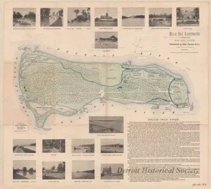 Map - Belle Isle Illustrated - 
A Descriptive Map and Guide