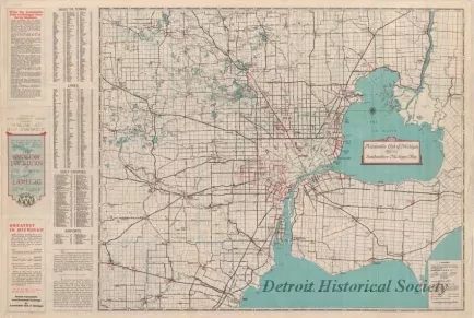 Map - AAA Street Guide of Detroit and Highway Map of Southeast Michigan