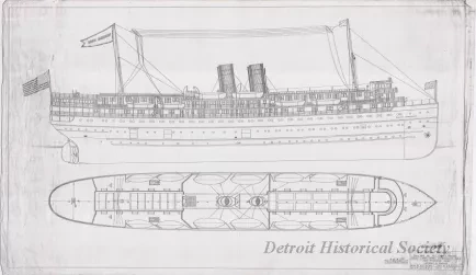 Drawing, Technical - SS South American,
Built in 1915 by G. L. [Great Lakes] Engineering Works