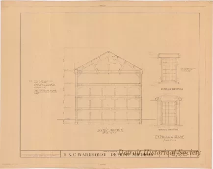 Blueprint - D. & C. Warehouse, Detroit, Michigan