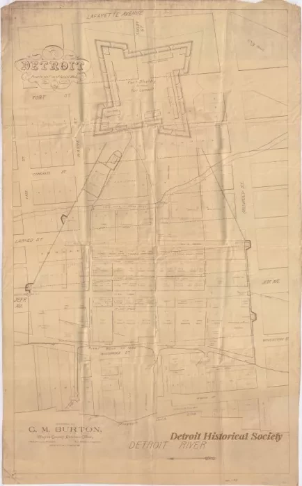 Blueprint - Detroit - Prior to the Fire of June 11, 1805