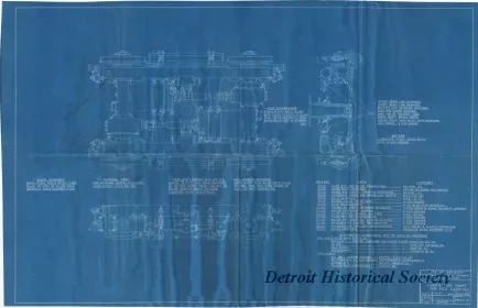 Blueprint - Lubrication Chart for P.C.C. [Presidents' Conference Committee] Cars 101 & 141