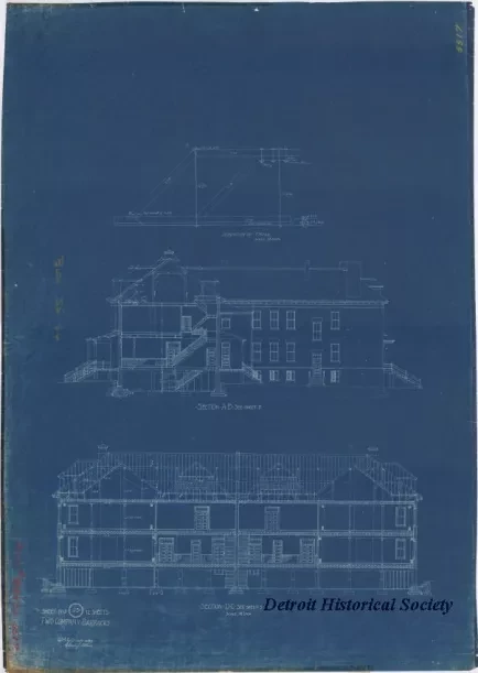 Blueprint - Two Company Barracks
[Building No. 308 & 311]
