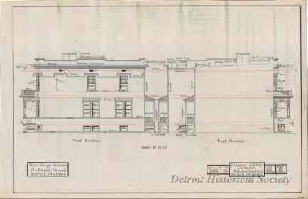 Drawing, Architectural - West Elevation,
East Elevation