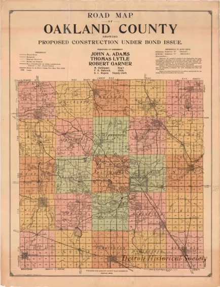 Map - Road Map of Oakland County
Showing Proposed Construction Under Bond Issue