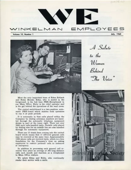 Newsletter - WE Winkelman Employees, vol. 10, no. 1
July, 1960