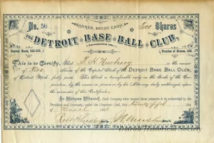 Certificate, Stock