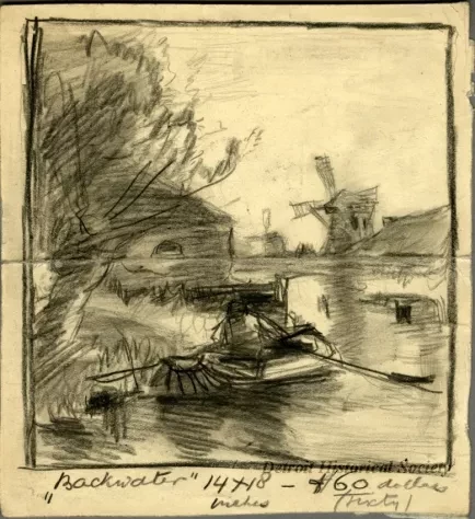 Drawing - Backwater