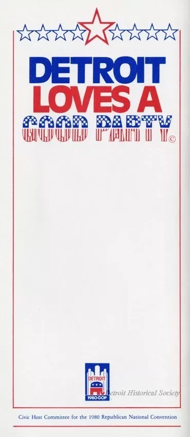 Booklet - 1980 Republican National Convention Restaurant Guide