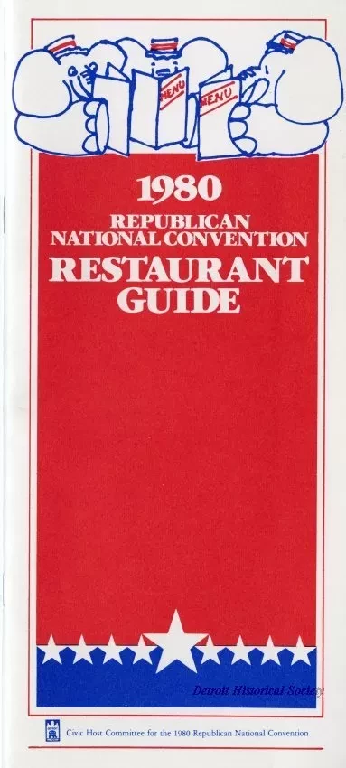 Booklet - 1980 Republican National Convention Restaurant Guide