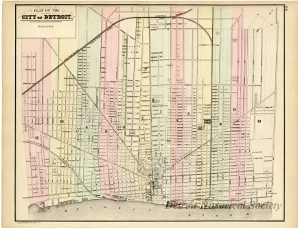 Map - Plan of the City of Detroit