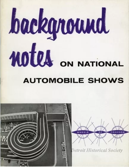 Booklet - Background Notes on National Automobile Shows