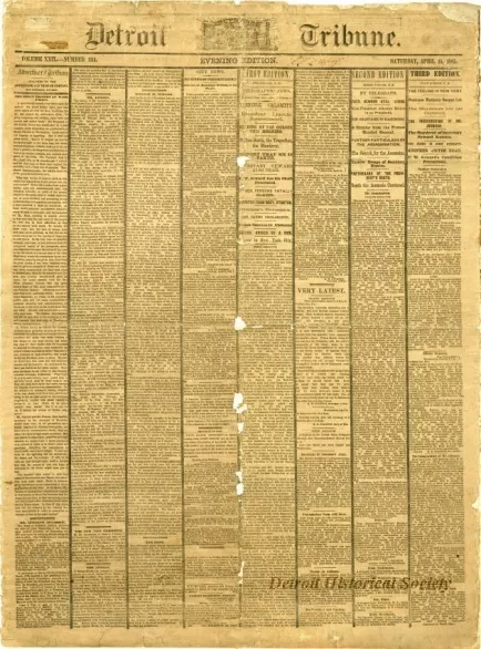 Newspaper - Detroit Tribune, Vol. XXIX, No. 234