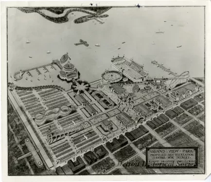 Print, Photographic - Island View Park, Proposed New Recreation Centre for Detroit