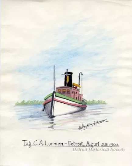 Painting - Tug C.A. Lorman-Detroit, August 23, 1902