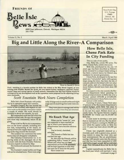 Newsletter - Friends of Belle Isle News, Vol. 11, No. 2