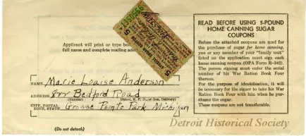 Coupon, Ration