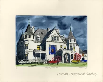 Lithograph - The Frank J. Hecker House