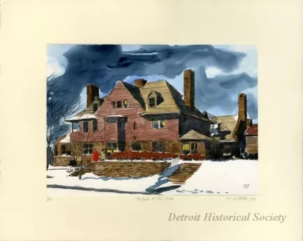 Lithograph - The Charles M. Freer House