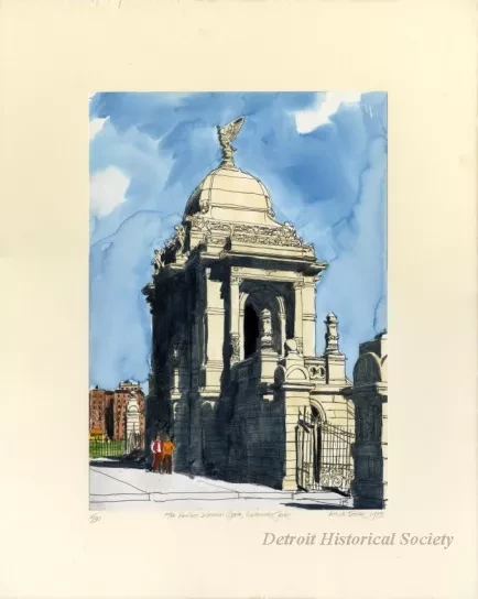 Lithograph - The Hurlbut Memorial Gate, Waterworks Park