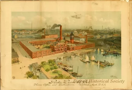 Lithograph - Parke, Davis & Co., Home Office and Laboratories