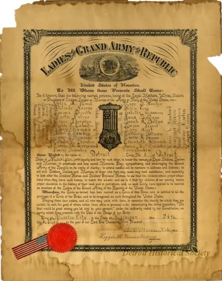 Charter - Ladies of the Grand Army of the Republic