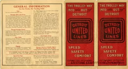 Map - The Trolley Way Into and Out of Detroit