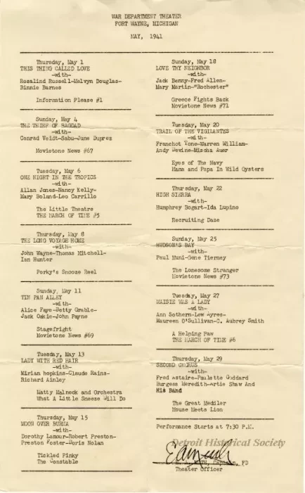 Schedule