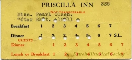 Ticket, Meal