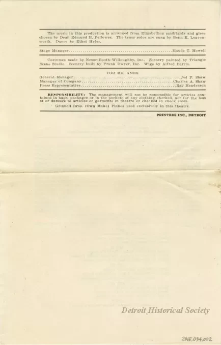 Program, Theater